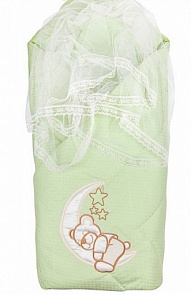 Комплект на выписку - Мишка на Луне, Н1981, весна, зеленый (Мой Ангелок, 00-0011836 _зеленый)